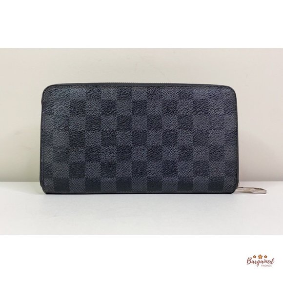 Authentic Louis Vuitton Damier Graphite Canvas Zippy Organizer Large Wallet - Picture 3 of 12